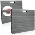 Produktbild: com-four® 2x Kniekissen für den Garten - Kniematte für die Gartenarbeit - Kniepolster für Handwerk und Freizeit - Knieschutzmatte (anthrazit)