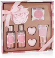 Produktbild: BRUBAKER Cosmetics Dusch- und Badeset Beauty Sleep - Rosen Duft - 7-teiliges Frauen Geschenkset - Geschenk für die Freundin oder Mama - Rosa Roségold