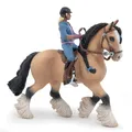 Produktbild: Papo - Realistische Tinker und Seine Junge Reiterin-Figur - 3 Jahre + - Kollektion Reiterwelt - Kreativspiel Reitsport - Geschenkidee Spielzeug für Mädchen und Jungen