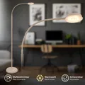 Produktbild: LED Stehlampe Dimmbar Stehleuchte 125,5cm Leselampe Schwenkbar Warmweiß Beige