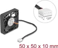 Produktbild: Delock Axiallüfter 12 V DC 50 x 50 10 mm schwarz (67314)