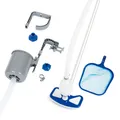 Produktbild: Bestway Pool Reinigungsset Bodensauger Kescher Teleskopstange Oberflächenskimmer