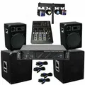 Produktbild: 4100 Watt PA Komplett Set Mixer Anlage LED Licht Verstärke Musikanlage Party