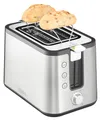 Produktbild: Krups KH442D Control Line Premium Toaster, Edelstahl, 2 kurze Schlitze für 2 Scheiben, Brötchenaufsatz, 6 Bräunungsgrade, 850 W, 23.6 x 32.4 x 20.2 cm, Silber/ Schwarz