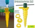 Produktbild: Juwel Duo Bodenschraubanker 41 cm 55 50 40 32 mm Rohre Wäschespinne Bodendübel + Eindrehstange 30846