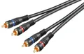 Produktbild: 0,2m Audio Chinchkabel Cinch Cynch RCA Kabel vergoldete Chinch Stecker Schwarz