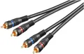 Produktbild: 50433 Stereo Cinchkabel 0,2m / 2x Cinch-Stecker auf 2x Cinchstecker / RCA Kab...