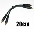 Produktbild: Cinch Kabel 20cm Stereo vergoldet - HQ - Audiokabel