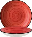 Produktbild: Bonna Aura Passion Bloom Rot Creme 6x Suppenteller Pastateller Salatteller 25cm