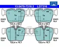 Produktbild: Bremsbelagsatz, Scheibenbremse ATE Ceramic ATE 13.0470-7316.2