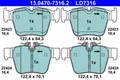 Produktbild: Bremsbelagsatz hinten ATE 13.0470-7316.2