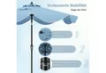 Produktbild: COSTWAY Sonnenschirm, LxB: 270x270 cm, Gartenschirm mit Kurbel &Volant, neigbar