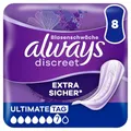 Produktbild: Always Discreet Inkontinenzeinlagen Für Frauen Ultimate Tag 8 Stück Extra Sicher & Diskret