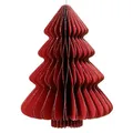 Produktbild: Kaemingk Weihnachtsanhänger Tannenbaum Rot Glitter & Aufhänger 40 cm - Papier
