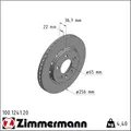 Produktbild: 2x Zimmermann 100.1241.20 Bremsscheibe für VW SEAT AUDI SKODA BORA GOLF A3 TT