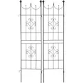 Produktbild: Relaxdays Rankgitter 2er Set Metall Schwarz Wetterfest 183 cm x 46 cm x 1 cm