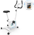 Produktbild: Klarfit Myon Cycle Heimtrainer Fahrrad - Ergometer mit 12 kg Schwungmasse, Hometrainer mit Pulsmesser, 8-stufiger Widerstand, Rahmenantrieb mit SilentBelt, Tablethalterung, weiß