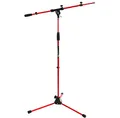 Produktbild: keepdrum MS106 RD Rot Mikrofonständer Mikrofonstativ mit Galgen u. Metall-Sockel