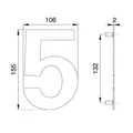 Produktbild: Edi Hausnummer Ziffer 5 VA ma 155mm B.106mm Briefkastenzubehör 2505/0000/00