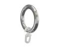 Produktbild: INTERDECO Gardinenring Rundringe mit Faltenhaken, für 28 mm Ø Gardinenstangen, (Packung, 10-St., Chrom-farbig), Kunststoff
