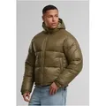 Produktbild: URBAN CLASSICS Steppjacke Shiny Puffer Jacket With Hood grün XXXL (60/62)