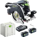 Produktbild: Festool Handkreissäge HKC 55 5,0 EBI-Plus-SCA, 18V / 5Ah, bis 55mm, 2 Akkus, Ladegerät und Koffer