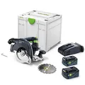 Produktbild: Festool Akku-Handkreissäge HKC 55 5,0 EBI-Plus-SCA (mit Akkupacks, Schnellladegerät, Kreissägeblatt, Innensechskantschlüssel), im Systainer