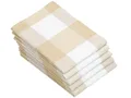 Produktbild: ZOLLNER 5er Set Geschirrtücher Baumwolle in 50x70 cm - saugstarke Küchentücher in beige kariert - waschbar bis 60°C – Gastronomiequalität - Oeko Tex® Zertifiziert