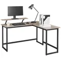 Produktbild: VASAGLE Eckschreibtisch Computertisch L-Form Schreibtisch 140x130x89cm greige