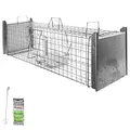 Produktbild: Petigi Lebendfalle zum Fangen und Umsiedeln von Marder, Katze, Biber, Fuchs, Kastenfalle aus Edelstahl, Marderfalle zur Tierabwehr, Ausführung: Modell 20 (120 x 34 x 34 cm)
