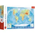 Produktbild: 5900511450071 Puzzle 4000 elementów. Wielka mapa fizyczna świata Trefl