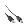 Produktbild: InLine USB 2.0 Kabel, A an B, schwarz, 1m (34511X)
