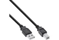 Produktbild: Inline InLine® USB 2.0 Kabel, A an B, schwarz, 1m USB-Kabel