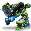 Produktbild: Apollo Champion, größenverstellbare Inliner für Jungs und Mädchen ab Größe 31, für Damen und Herren bis Größe 42, hochwertige Inline Skates für Kinder und Erwachsene mit LED Rollen
