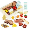 Produktbild: Children's Kitchen Accessories Wooden Food for Cutting, Play Kitchen Accessor...