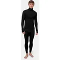 Produktbild: HERREN MERINO THERMOUNTERWÄSCHE SET MIT HALF-ZIP SHIRT - 1-Pack - Schwarz - L