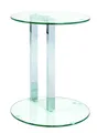 Produktbild: Haku Beistelltisch Glastisch Tisch Couchtisch aus Chrom/Sicherheitsklarglas rund