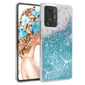 Produktbild: EAZY CASE Hülle kompatibel mit Xiaomi 11T 5G / 11T Pro 5G Schutzhülle mit Flüssig-Glitzer, Handyhülle, Schutzhülle, Back Cover mit Glitter Flüssigkeit, TPU/Silikon, Transparent/Durchsichtig, Blau