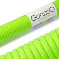 Produktbild: Ganzoo Paracord 550 Seil Neon-Grün 4mm Schnur Typ 3, Nylon & Polyester, ideal für Basteln von Hundeleine Halsband Armband/Camping Survival und Outdoor 30 Meter Allzweckseil 7 Innenstränge