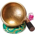 Produktbild: Große Tibetische Klangschale 500g, 13cm. Set für Yoga Meditation Schule als Gong