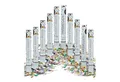 Produktbild: relaxdays Konfetti 10 x Party Popper 40 cm Bunt