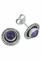 Produktbild: Ohrstecker 925 Silber Amethyst lila Stein Edelstein Ohrringe echt Silber Damen Sterling Silber Stecker Geschenk(MOS-080-01)