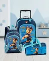 Produktbild: Fabrizio Kinder Paw Patrol Chase Trolley  Rucksack Sporttasche Set blau