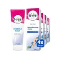 Produktbild: Veet Haarentfernungscreme Sensitiv 4er Pack Seidig glatte Beine 4 x 100ml