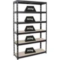 Produktbild: PROREGAL Schwerlastregal Giant Tiger HxBxT 200 x 120 x 40 cm Fachlast 265 kg 6-Ebenen Schwarz
