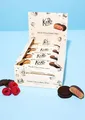 Produktbild: KoRo - Bio Dark Chocolate Duo Raspberry 12 x 2 x 20 g - Mit fruchtiger Himbeer-Cashew-Füllung - Umhüllt von dunkler Schokolade - Vegan