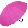 Produktbild: iX-brella Long - hochwertiger Stockschirm 16-teilig mit Automatik sturmfest - neon pink