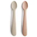 Produktbild: Mushie Silikon Fütterungslöffel 2er-Pack Fütter Löffel Fütterlöffel(Blush/Shifting Sand)