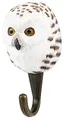 Produktbild: WILDLIFEGARDEN WG4795 Haken Schnee-Eule - Handgeschnitzter Tierhaken aus Holz und Metall - Polartiersammlung