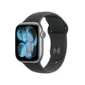 Produktbild: Apple Watch Series 11 GPS 42mm Space Grey Aluminium Gehäuse mit Sport Band (black) - M/L